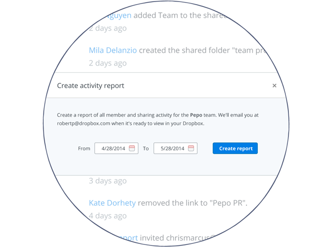 Audit logs track file sharing and transfer