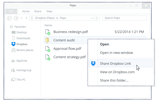 Share folders and transfer files easily