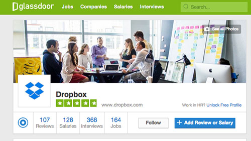 Dropbox on Glassdoor