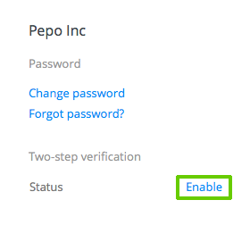 Enable two-step verification