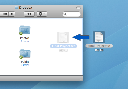 Drag and drop files