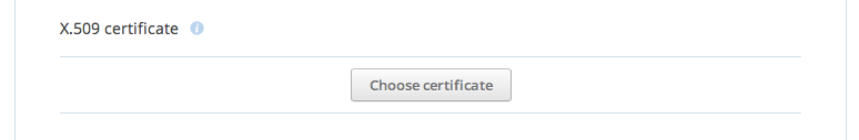 The Choose certificate button