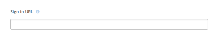 Enter the Sign in URL